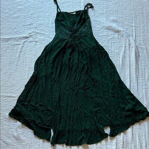 Vintage rare Tree of Life Dark Forest Green Mini Dress, small